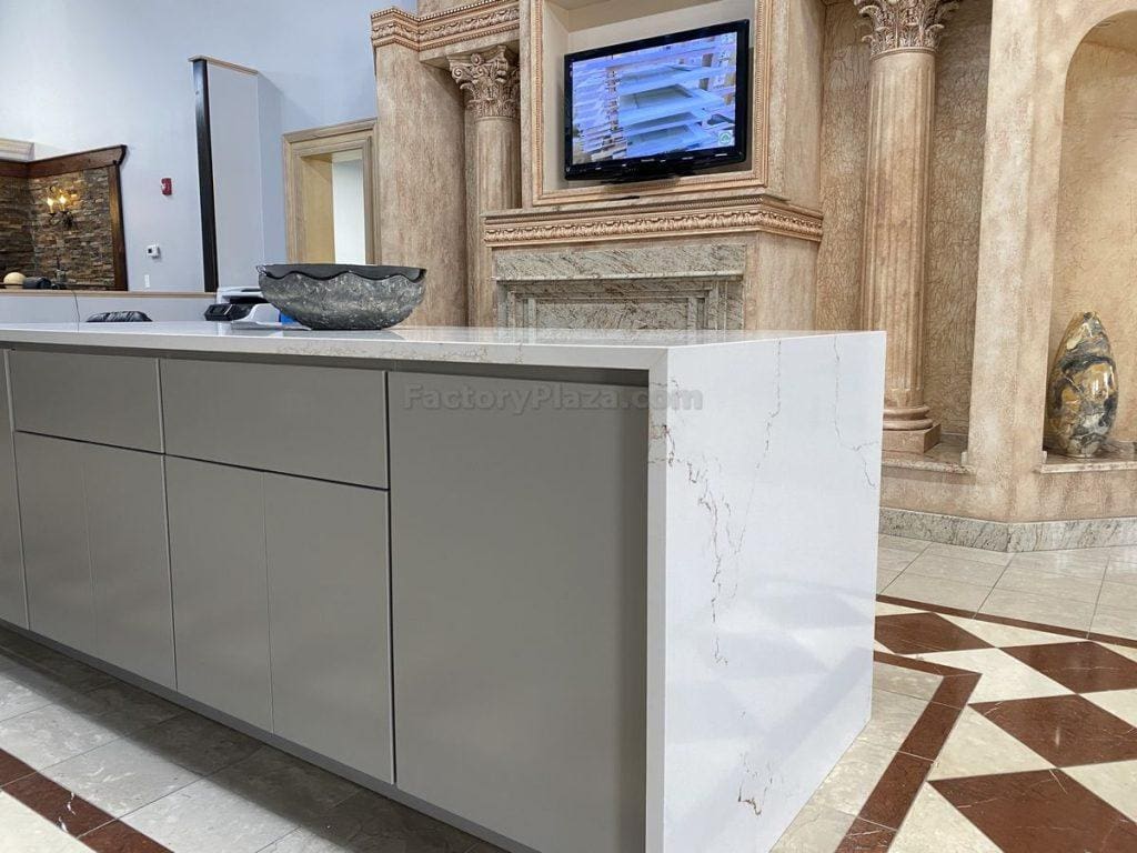 About Factory Plaza 6 Slab doors waterfall edge quartz